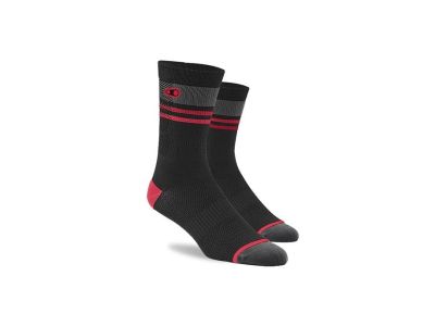 Crankbrothers Icon Socken, Schwarz/Rot/Grau