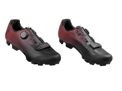 FORCE MTB Victory cycling shoes, black/burgundy