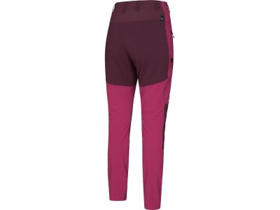 Pantaloni de dama Haglöfs Mid Slim, roz/rosu