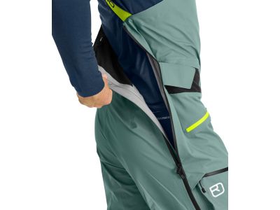 ORTOVOX 3L Deep Shell Bib kalhoty, green pine