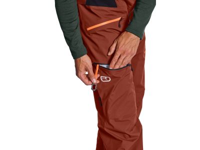 ORTOVOX 3L Deep Shell Bib nohavice, clay orange