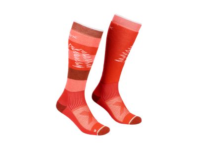 Ortovox W's Free Ride Long Socks dámske ponožky, Clay Orange