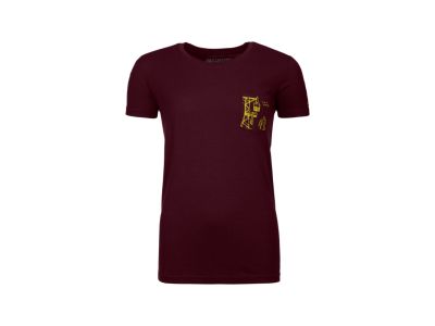 Ortovox 185 Merino Way To Powder women&amp;#39;s T-shirt, dark wine