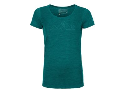 ORTOVOX Cool Mountain Face dámske tričko, pacific green blend