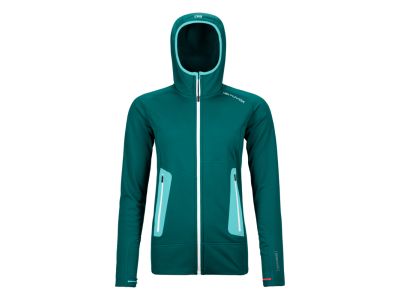 Ortovox Damen-Fleece-Sweatshirt, pazifisch/grün
