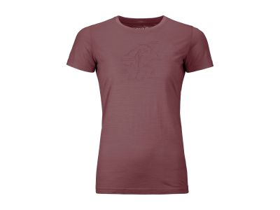 Ortovox W&amp;#39;s 120 Tec Lafatscher Topo T-Shirt women&amp;#39;s t-shirt, mountain rose
