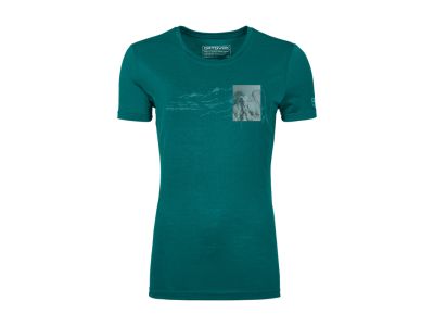 ORTOVOX Cool Illu-Pic dámske tričko, pacific green