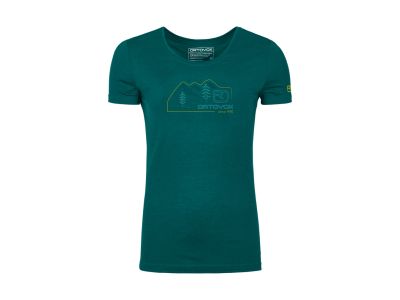 Ortovox W&amp;#39;s 140 Cool Vintage Badge T-Shirt women&amp;#39;s t-shirt, Pacific Green