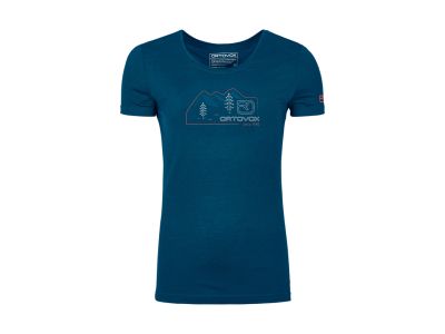 Ortovox Cool Vintage Badge women&amp;#39;s t-shirt, petrol blue