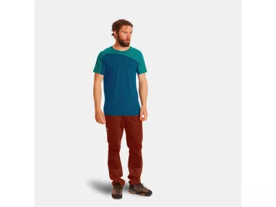 ORTOVOX 170 Cool Horizontal T-shirt, mieszanka niebieskiego petrolu