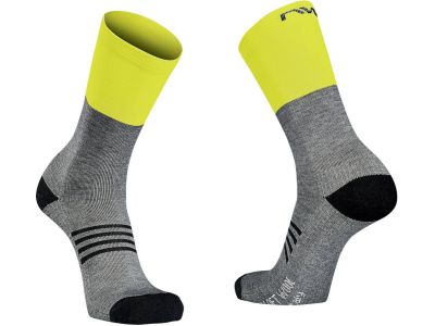 Northwave Extreme Pro socks, grey/yellow fluo