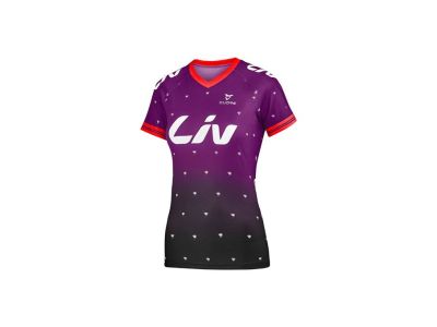 Damska koszulka rowerowa Liv COLLECTIVE REPLICA TRAIL w kolorze fioletowym