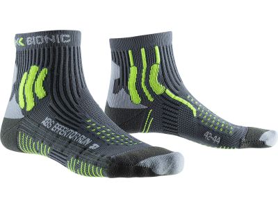 X-BIONIC EFFEKTOR RUN 4.0 ponožky, sivá/zelená