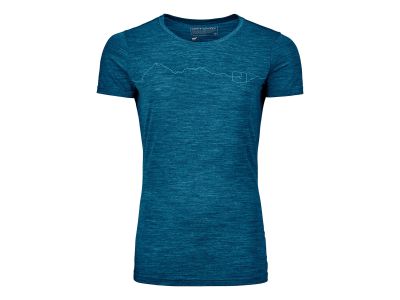 Damski T-shirt ORTOVOX W&#39;s 150 Cool Mountain TS, mieszanka benzynowego błękitu
