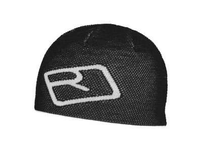 Ortovox Merino Logo Knit Beanie Cap, Black Raven