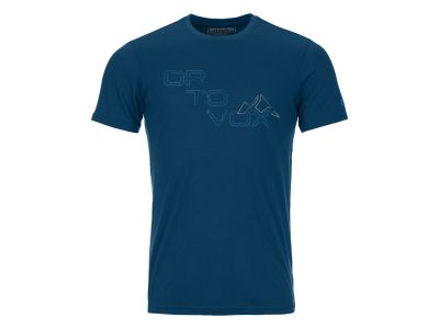 Ortovox 185 Merino Tangram Logo TS shirt, petrol blue