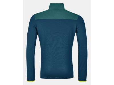 ORTOVOX Fleece Light Zip Neck Sweatshirt, Petrol Blue
