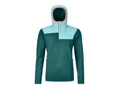 ORTOVOX Fleece Plus Anorak Damen-Sweatshirt, Pacific Green