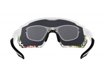 Okulary FORCE Drift, biało-żywe, czarne kontrastowe soczewki