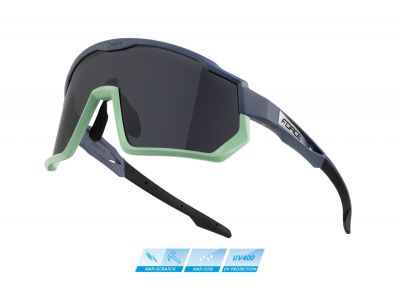 FORCE Drift glasses, stormy blue-mint, black contrast lenses