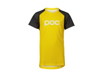 POC Essential MTB Tee children&amp;#39;s jersey, Aventurine Yellow/Sylvanite Grey
