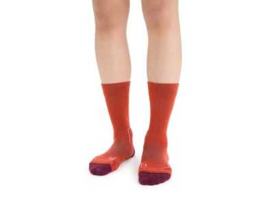 icebreaker Hike+ Light women&#39;s socks, vibrant earth heather/go berry