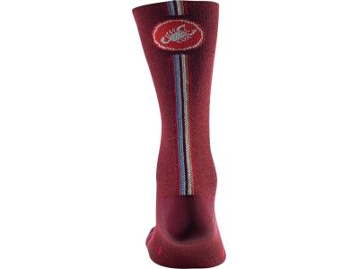 Castelli RACING STRIPE 18 socks, burgundy