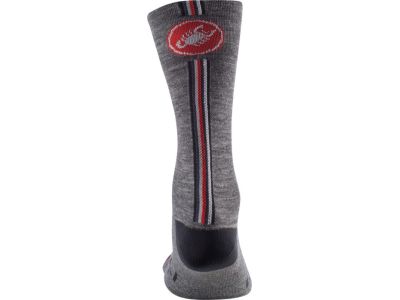 Castelli RACING STRIPE 18-as zokni, sötétszürke