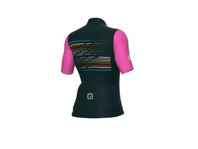 Damska koszulka rowerowa ALÉ LOGO PR-S w kolorze ciemnozielonym