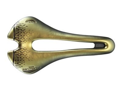 Selle San Marco ASPIDE Short Open-Fit Racing Wide sedlo, 155 mm, iridescent gold