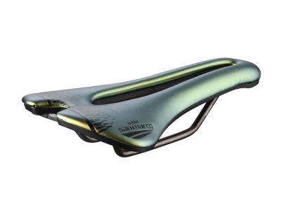 Selle San Marco ASPIDE Short Open-Fit Racing Wide saddle, 155 mm, iridescent gold