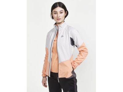 CRAFT CORE Glide női kabát, fehér/narancs