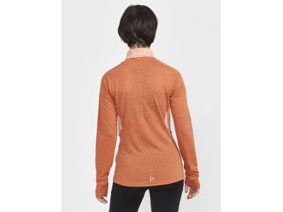 Craft  ADV SubZ Wool LS dámske tričko, oranžová 