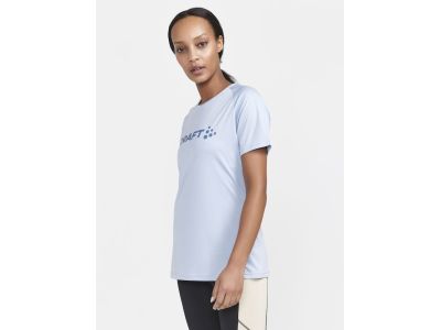 CRAFT CORE Essence Logo Damen T-Shirt, hellblau