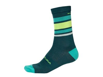 Endura Merino Stripe socks, dark gray green