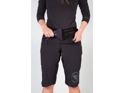 Endura Clickfast Damen-Shorts, schwarz