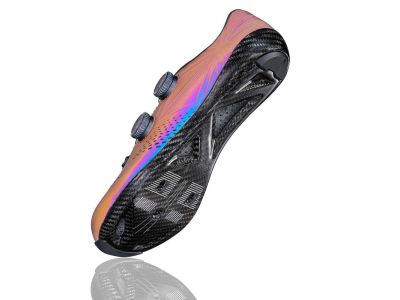 Supacaz Kazze Carbon cycling shoes, oil slick reflective