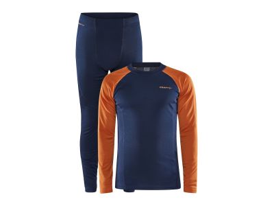 Craft CORE Warm Baselayer set, tmavě modrá/oranžová