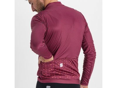 Sportful CHECKMATE THERMAL jersey, plum/red