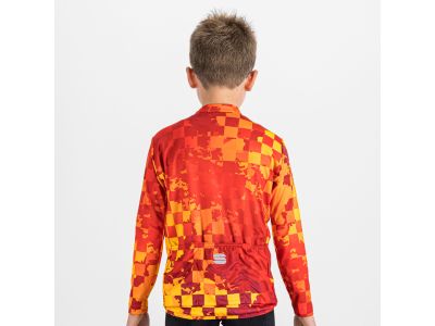 Tricou pentru copii Sportful Kid Thermal, roșu/portocaliu