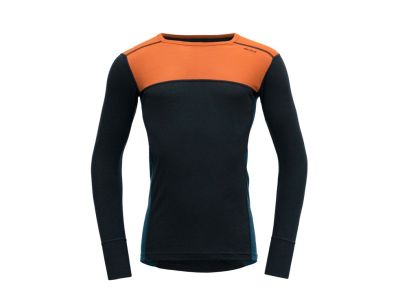 Devold Lauparen Merino 190 t-shirt, black/orange