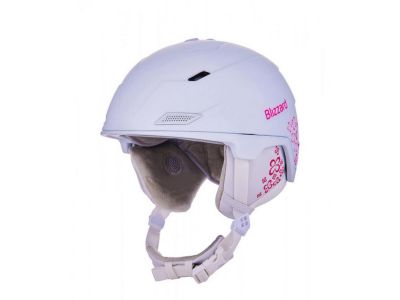 Blizzard Viva Double ski dámská helma, white matt/magenta flowers