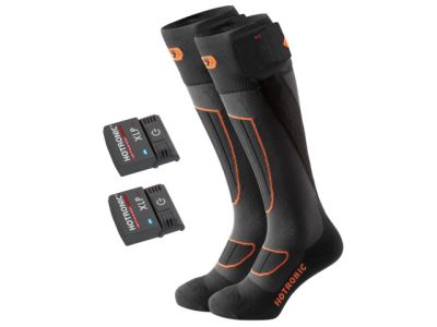 HOTRONIC universal SET 1 pair Heat socks XLP 1P + 1 pair Bluetooth Surround Comfort socks, black/grey