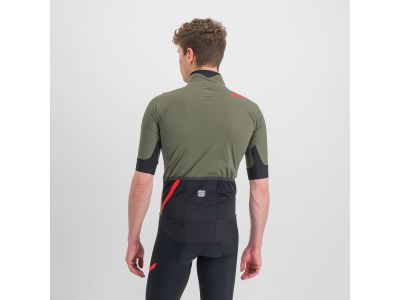 Sportos Fiandre Pro rövid ujjú dzseki, khaki