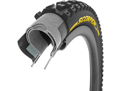 Pirelli Scorpion Race DH M 29x2.50&quot; DualWALL+, SmartEVO DH, anvelopă, TLR, kevlar, etichetă galbenă