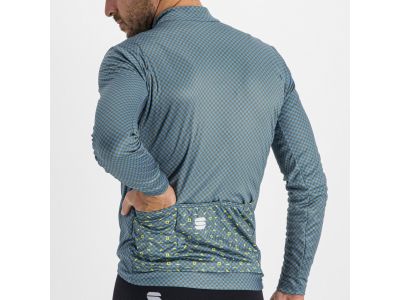 Sportful Checkmate Thermal jersey, blue/grey