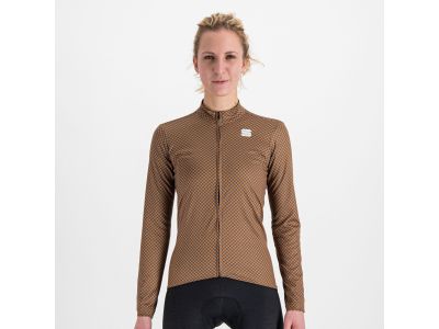 Sportful CHECKMATE THERMAL women&amp;#39;s jersey, brown/anthracite
