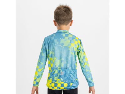 Sportful Kid Thermal dziecięca koszulka rowerowa, żółta/niebieska