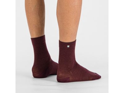Sportful MATCHY WOOL women&#39;s socks, burgundy