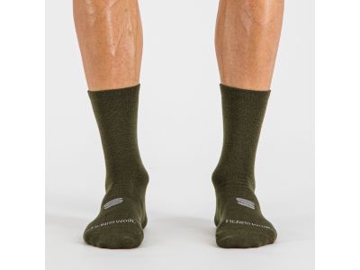 Sportful MERINO WOOL 18 ponožky, kaki/čierna